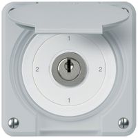Interruttore a chiave INC robusto IP55 con copertura S3/1P grigio combinazione