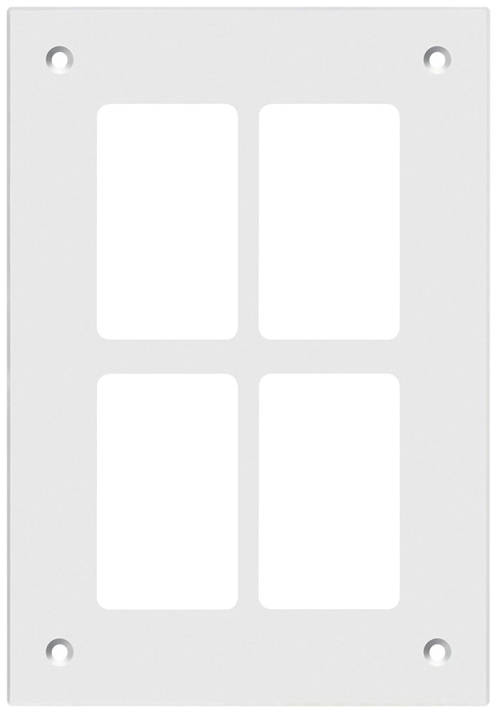 Plaque de montage Hager FLF 3/5 2×2 aluminium anodisé bc