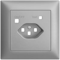 Kit frontal EDIZIOdue pour prise FI FMI, T23, silver