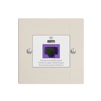 Rückführungsdose EDIZIOdue F 1×RJ45 f.Swisscom VoIP, 8 polig, UTP, crema