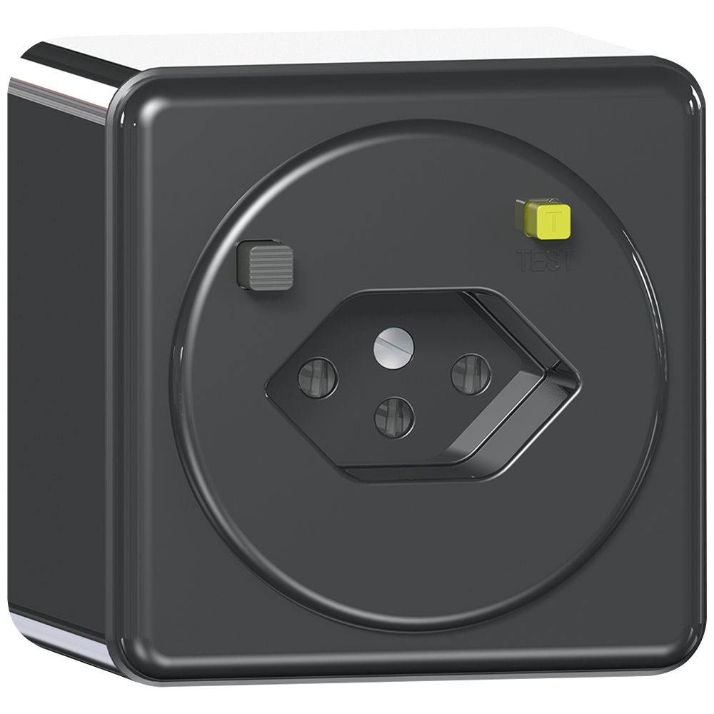 Presa FI AP CLASSIC T13 30mA nero