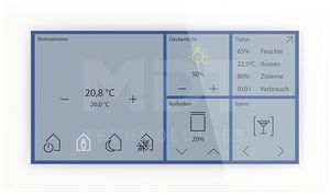 UP-Touchpanel KNX MDT BE-GTS06TW.01S 6" Glas weiss