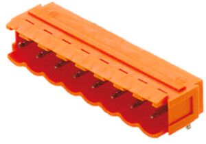 Connecteur mâle Weidmüller SL queue d'aronde THT 5mm 10L 90° 3.2mm orange