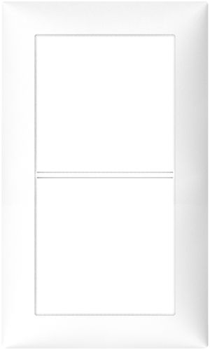 Telaio di copertura SIDUS 2×1 bianco