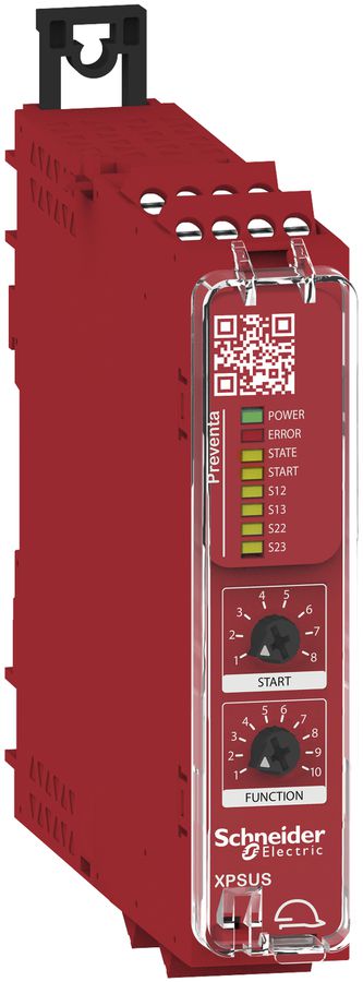 Relais de sécurité SE XPSUS1, 10fonctions/2circuits, 24V 2F/1T PLe vis