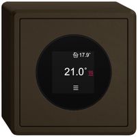 AP-Raumthermostat EDIZIO.liv SNAPFIX® 230VAC 4…30°C 74×74mm umbra