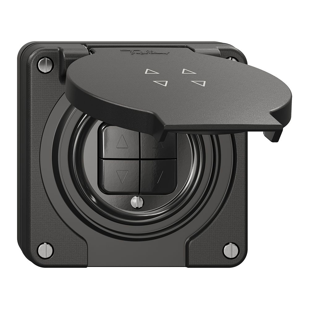 NUP-Storentaster NEVO, 2-Kanal, Einbautiefe 18 mm, 87×87 mm, schwarz