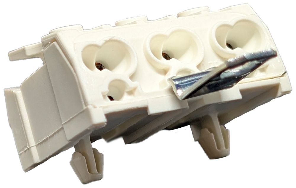 Borne de connexion 3P 0.5…2.5mm² leviers de commande étrier de mise à terre bc