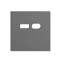 Kit di montaggio Feller EDIZIOdue per presa USB 18W tipo A + tipo C grigio scuro