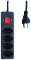 Steckdosenleiste ELBRO 4×T13 10A 2300W 5m schwarz IP20
