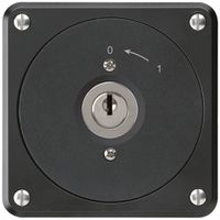 Contatto rotativo a chiave INC robusto nero senza coperchio 2P p.combinazione