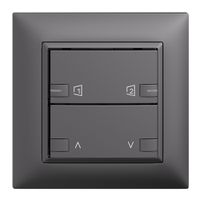 UP-Frontset EDIZIOdue zeptrionAIR Motor 1K S1/S2 mit LED dunkelgrau