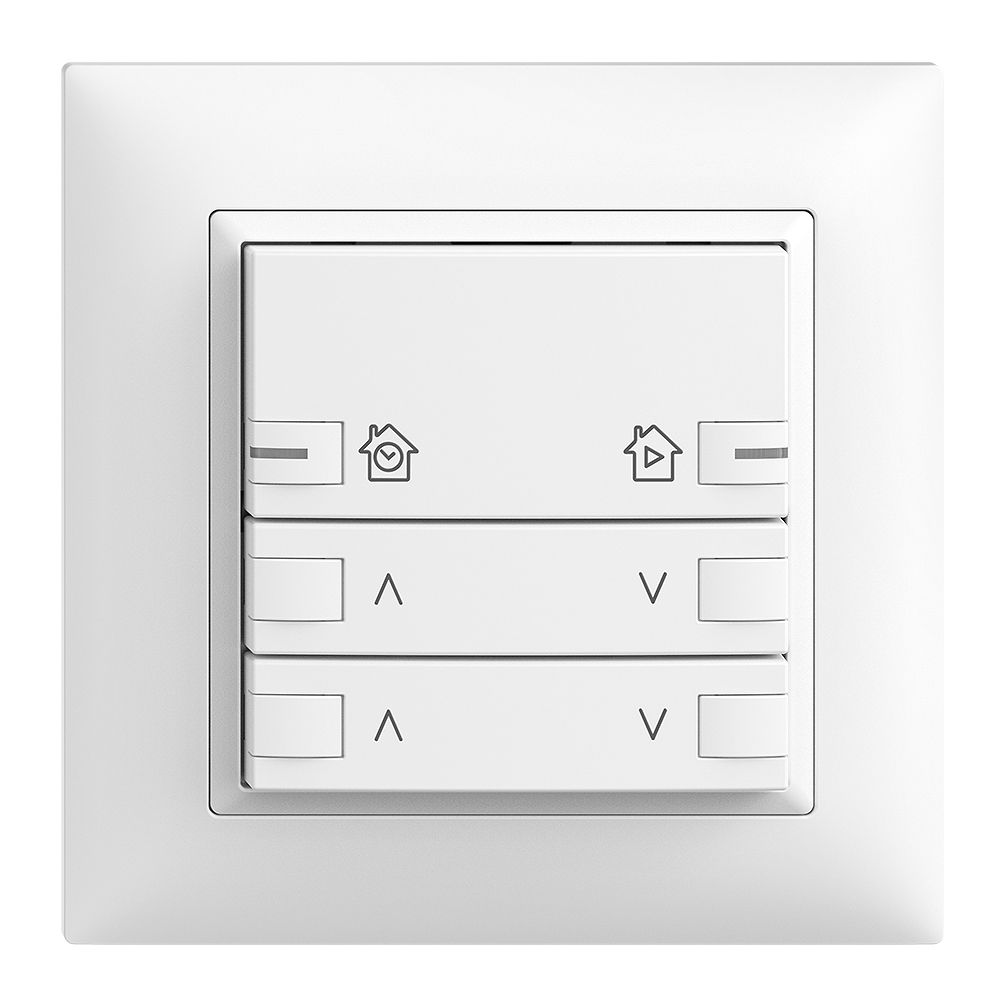 UP-Frontset EDIZIOdue zeptrionAIR Motor 2K mit Bez. mit LED weiss