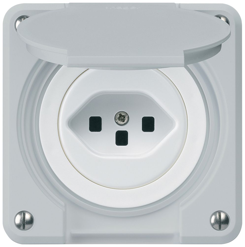 UP-Steckdose robusto A Typ 23 grau mit Steckklemmen