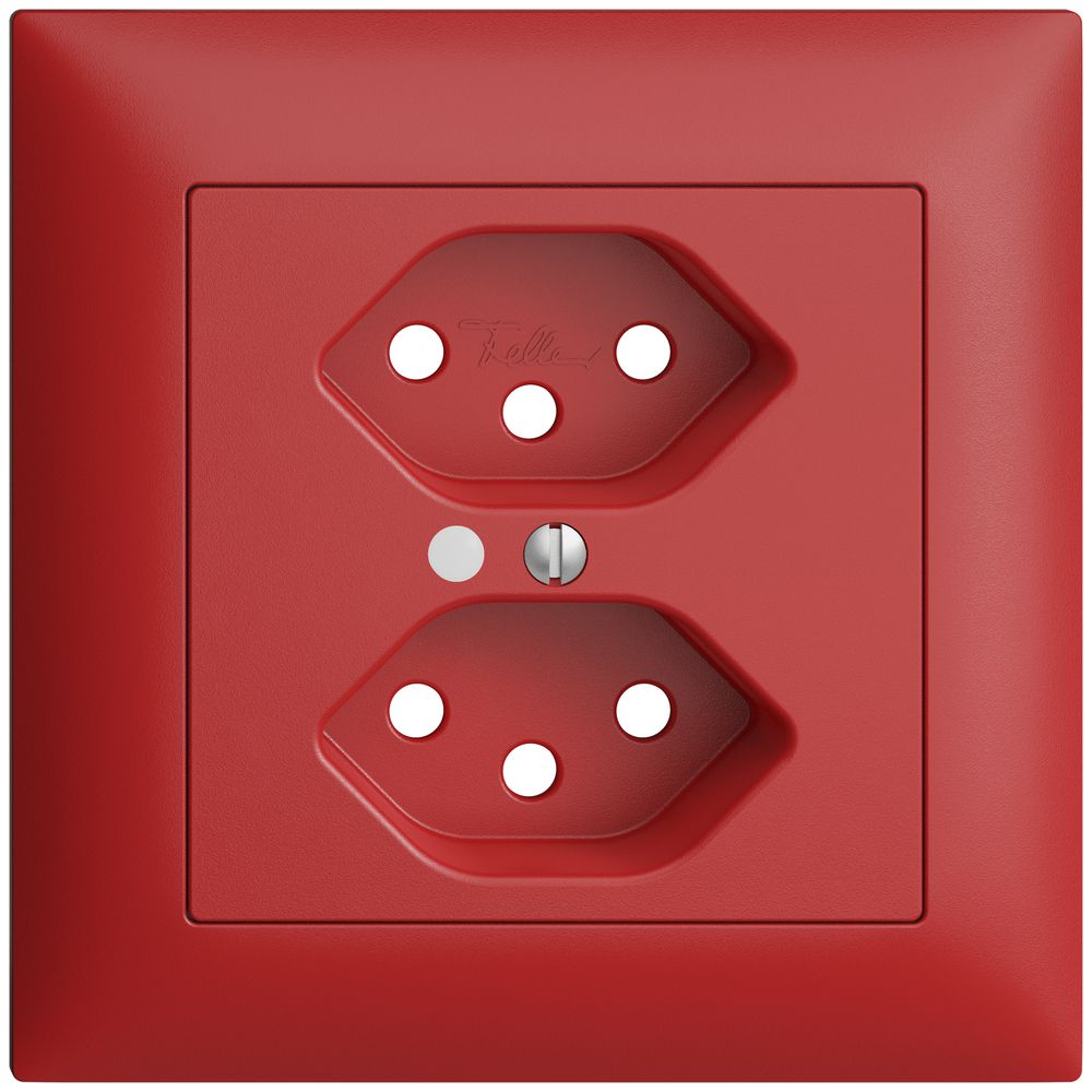 UP-Frontset EDIZIOdue berry 88×88mm 2×T13 mit Linse