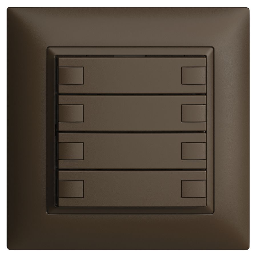 UP-KNX-Taster RGB EDUE FMI, 250mW, o.LED, 4×Taste, 2×Tastenb., cof