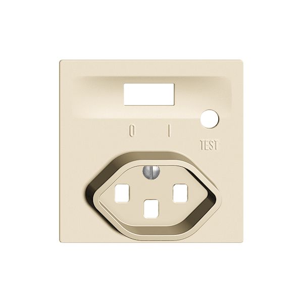 Frontset EDIZIOdue zu FI-Steckdose crema