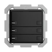 UP-Taster KNX 3-fach EDIZIOdue schwarz RGB mit LED