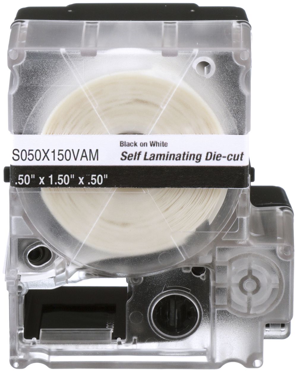 Cassette d'étiquettes Panduit MP, auto-laminant, 12.7×38.1mm clair/blanc