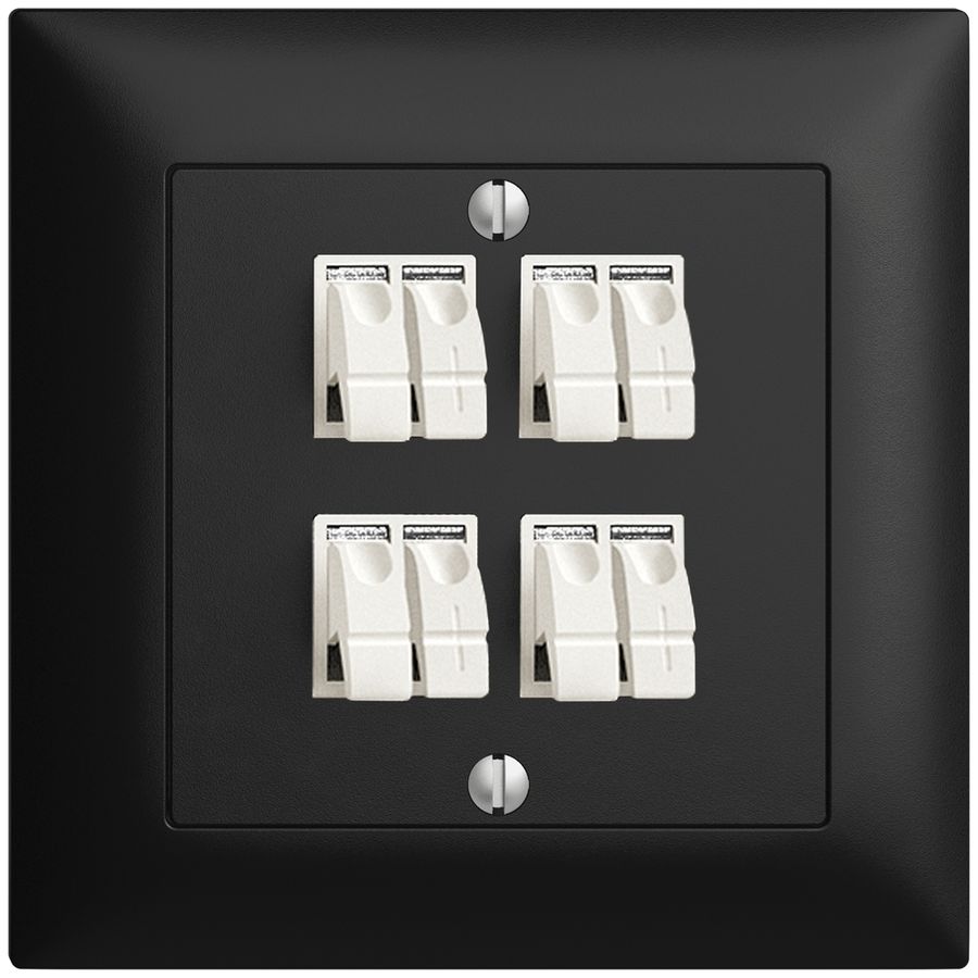 UP-Audiodose FMI 4×schwarz ITplus Klemmanschluss für 4 LS