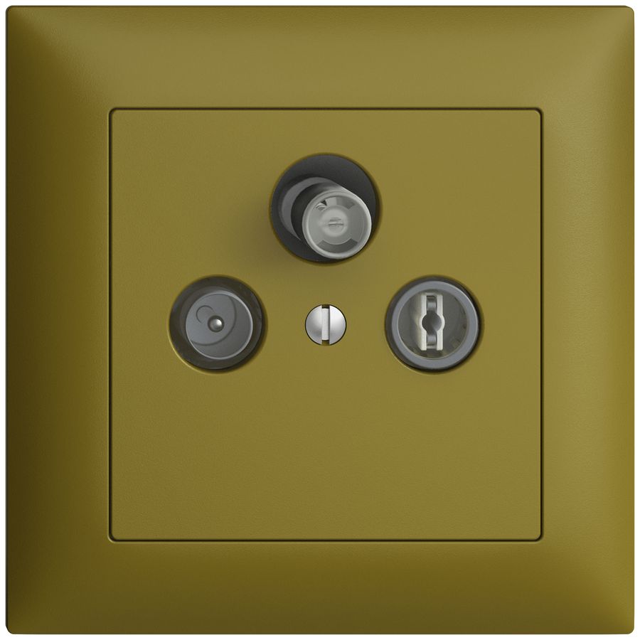 Prise d'antenne ENC SAT DB52 EDIZIOdue olive, avec IEC/F