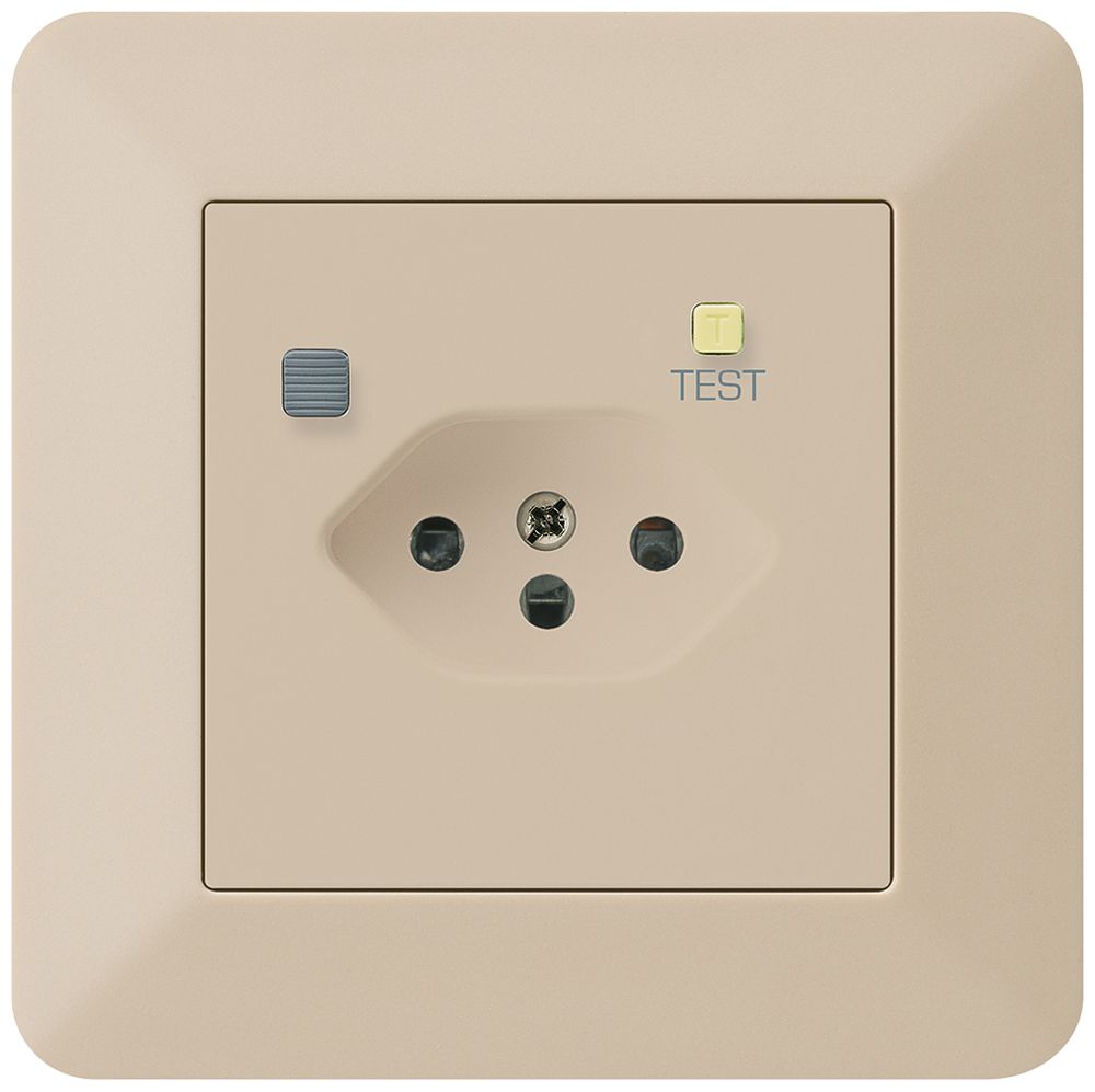 UP-Steckdose KTR T13 FI 30mA beige