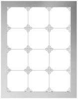 Cadre de recouvrement ENC EDIZIO.liv prestige SNAPFIX® 4×3 214×274mm acier af.Cr