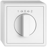 AP-Schwenktaster EDIZIO.liv SNAPFIX® 1->0<-2/1P mit Drehgriff ws
