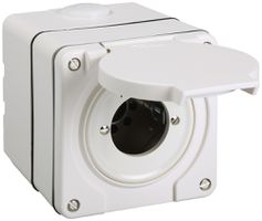 AP-Umschalter galv.Kontakte ohne Zylinder NEVO 2P, IP55, 1-2, Abz.11-1, weiss