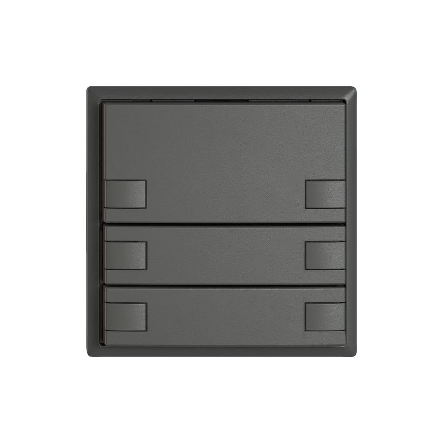 Poussoir KNX RGB EDIZIO.liv SNAPFIX® capteur temp.s.LED 3× comm.2T grf