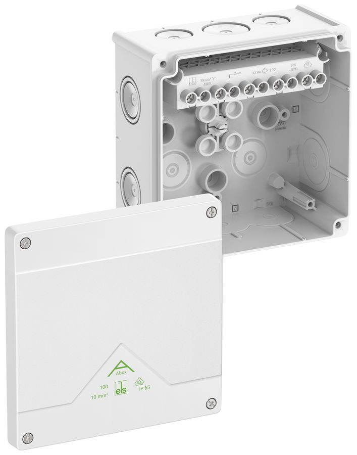 Boîte de dérivation AP Spelsberg Abox 100-10²/w 152×152×80mm IP66 bc