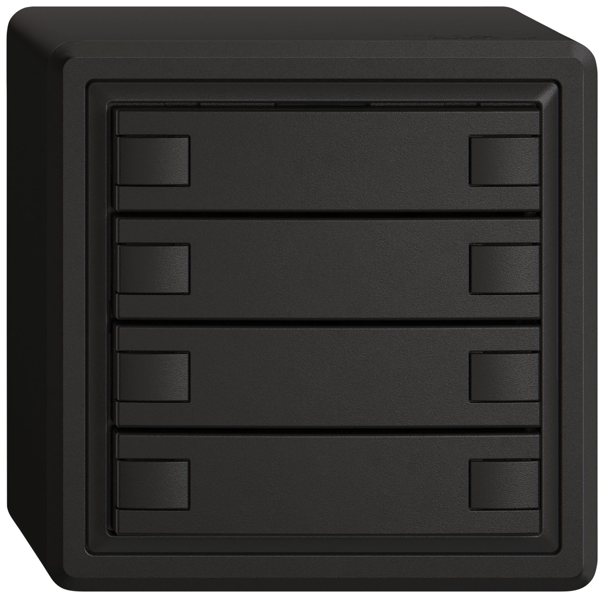 Poussoir KNX RGB AP EDIZIO.liv SNAPFIX® capteur temp.s.LED 4× comm.2T no