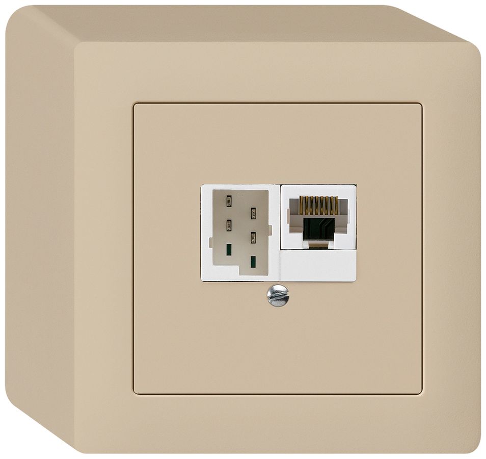 AP-Dose kallysto 1×RJ45u+1×TT83 beige