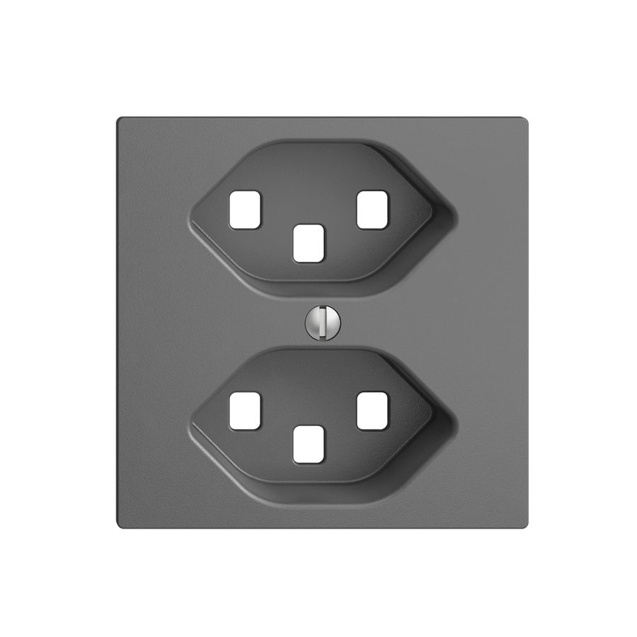 Kit frontal EDIZIOdue gris foncé 60×60mm 2×T23