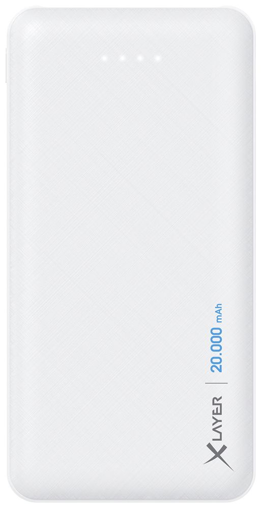 Powerbank XLayer Micro 20000mAh 2×USB-A ≤2A 145×70×26mm 420g weiss