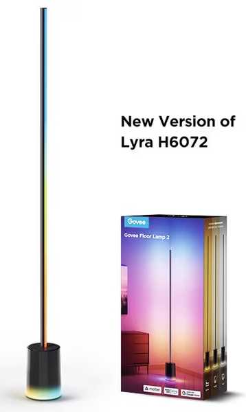 Govee Eck-Stehleuchte, Schwarz, Matter RGBICWW, 1500 lm