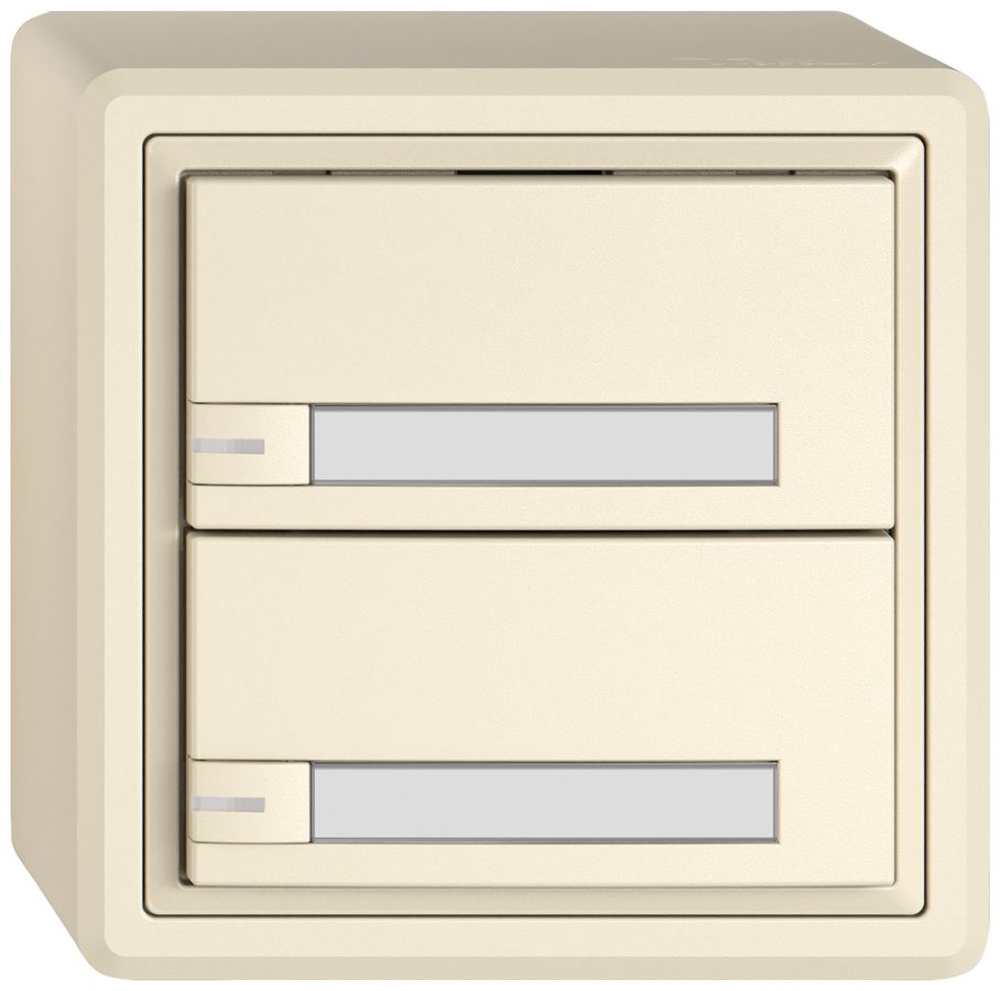 AP-Universaltaster EDIZIO.liv UNI SNAPFIX® 5…48V m.LED blau 2× 1-Tbed.Pap.cr