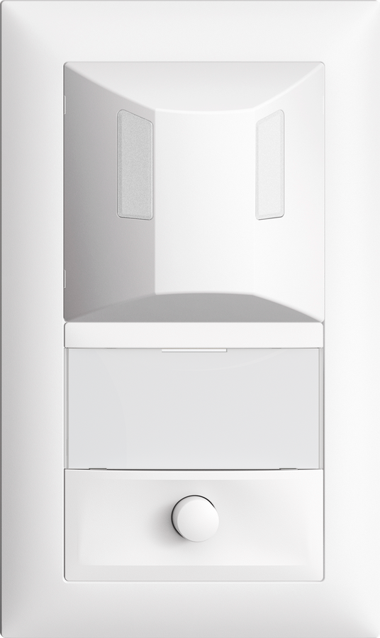 UP-Kombination Edue 2x1, Beweg. 180° + Taster m.Namenssch.  ws