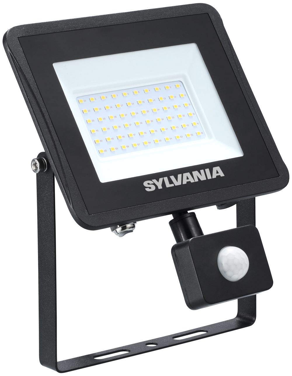 Proiettore LED START Flod Flat IP54 PIR 46W 4650lm 830 nero