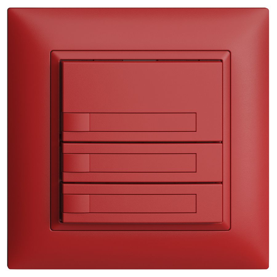 UP-KNX-Taster RGB EDUE FMI, 250mW, o.LED, m.Papier, 3×Taste, 1×Tastenb., ber