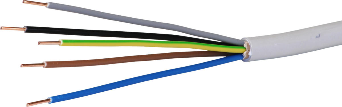 Kabel TT 5×1.5mm² 3LNPE grau Eca