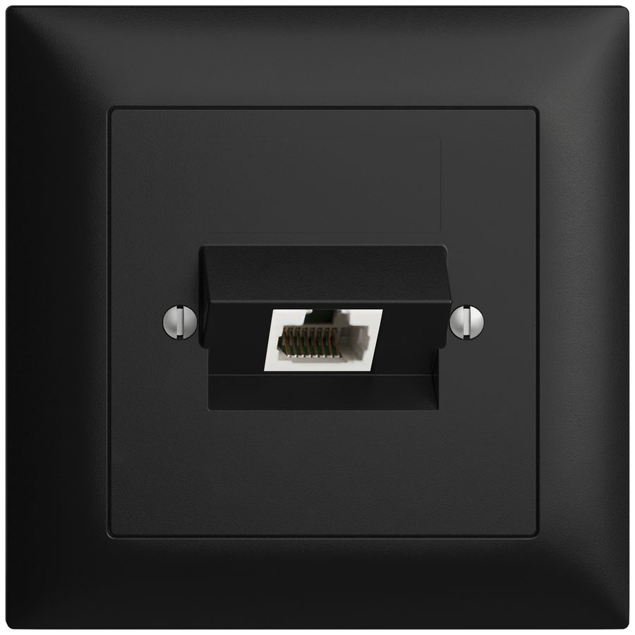 UP-Anschlussdose 1×RJ45/u 4P ITplus EDIZIOdue schwarz