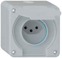 Presa AP robusto 1×tipo 13 IP55 grigio chiaro