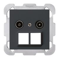 UP-Antennendose R/TV HMS kallysto B 14dB schwarz