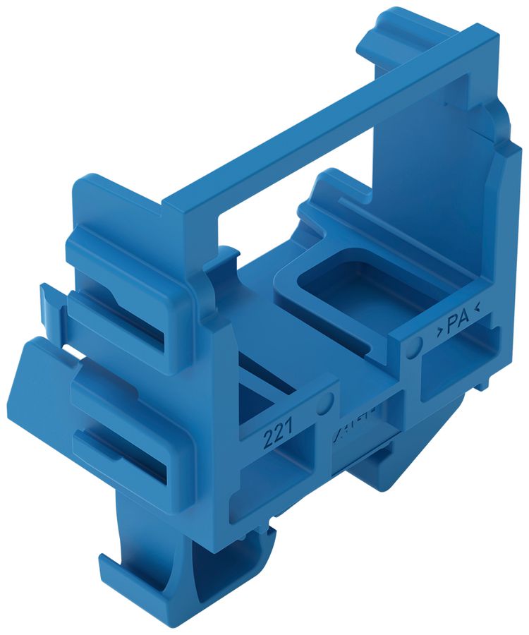 Adaptateur de fixation WAGO s.décharge de traction p.10×4mm² DIN15 bl