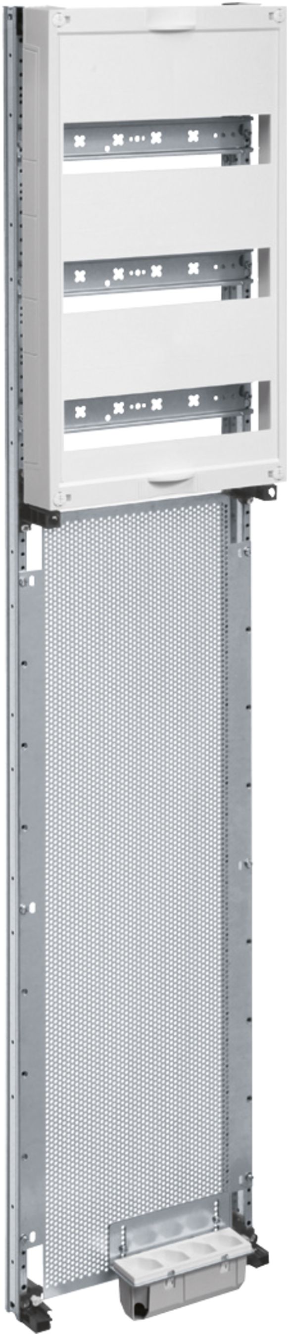 Travée média Hager univers pour AP 8-rangées 3 rangées modulaires 250×1200mm