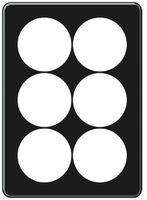 UP-Abdeckplatte origin 3×2 Ø58mm 152×212mm schwarz