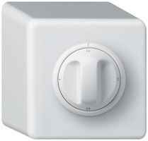 AP-Drehschalter basico 2/1L weiss mit Drehgriff