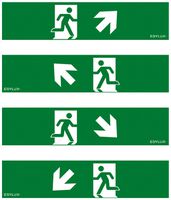 Set di pittogrammi ESYLUX SLA 14m freccia ad/as/bd/bs 350×85mm