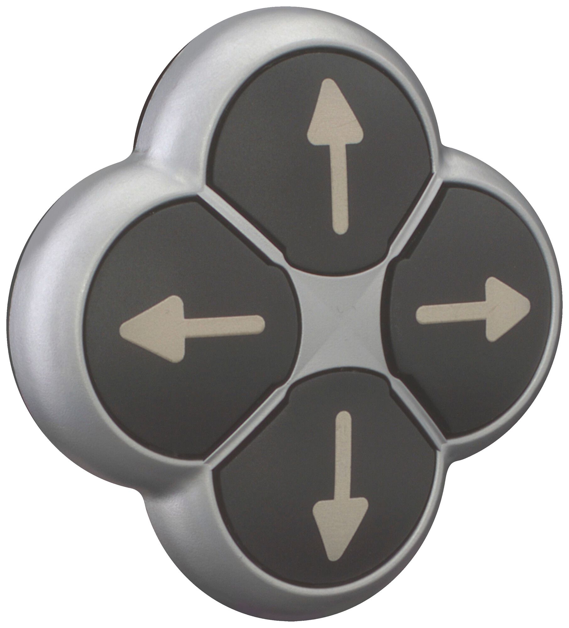 Poussoir Eaton M22-D4-S-X7 noir 4 flèches Ø22.5mm plat